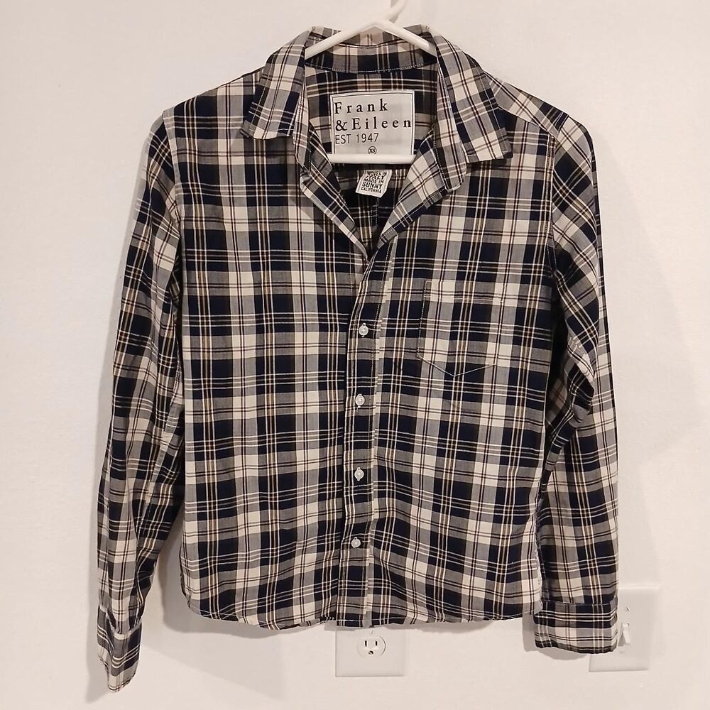 Frank & Eileen Women's Bary Plaid Button Up Long Sleeve Shirt Size XS